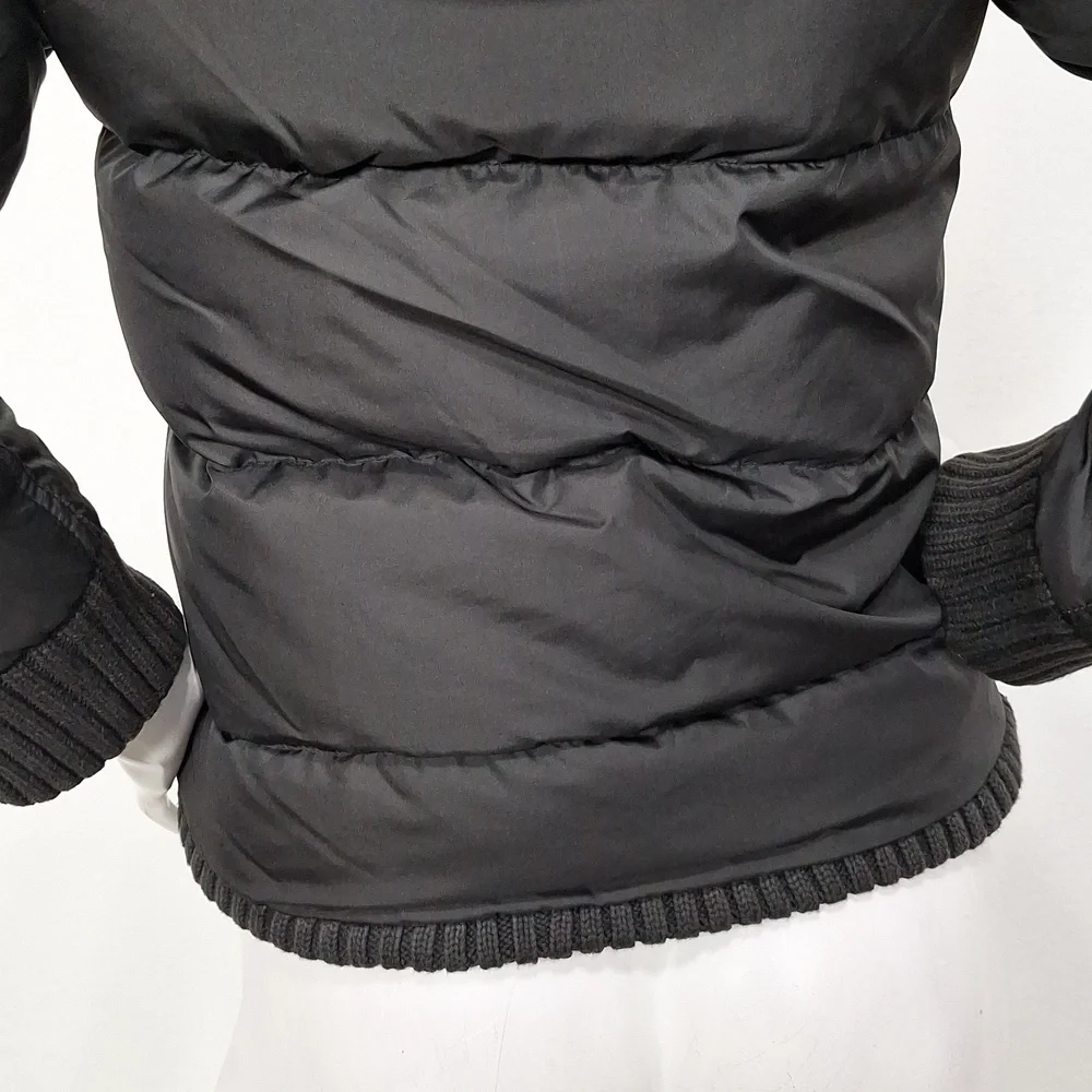 J. Crew Women's Black Down Feather Hooded Gorpcore Outdoor Puffer Jacket Size XS